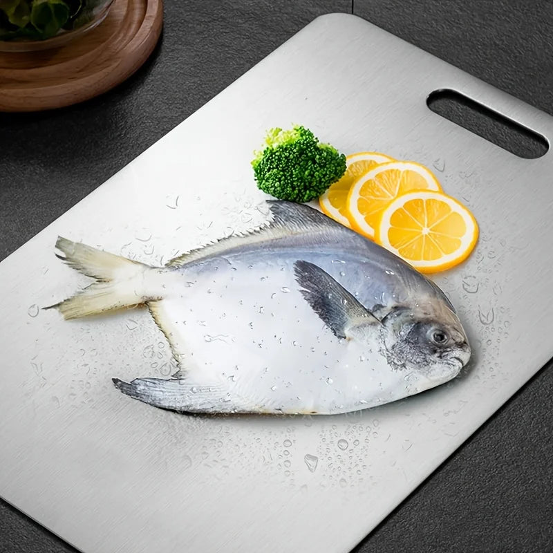 Stainless Steel Cutting Board Set (2pc) — BPA-Free & Rust-Proof