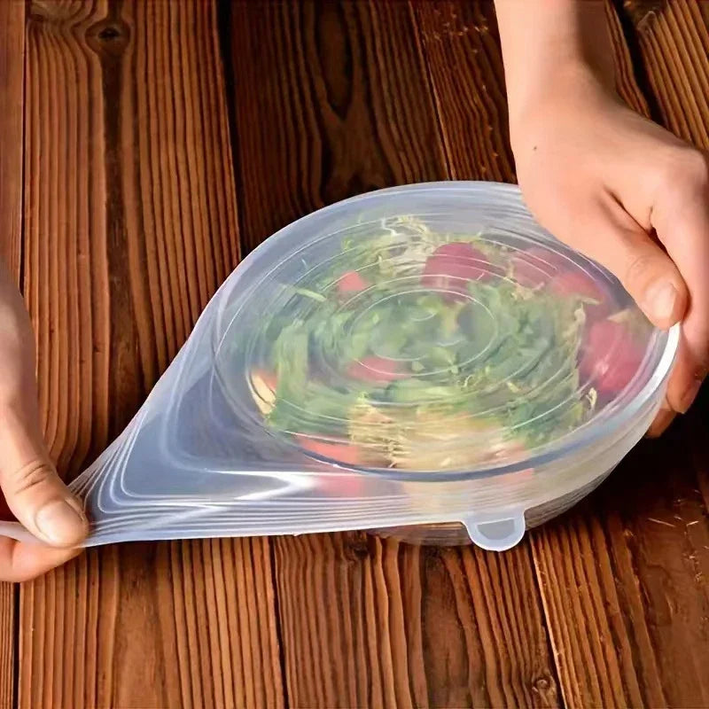 Reusable Silicone Stretch Lids (6 Pack) — Replace Cling Film Forever