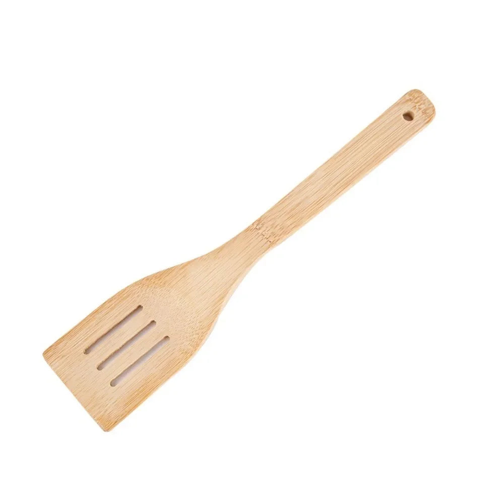 Bamboo Cooking Utensil Set — 3 Piece, Non-Stick Safe