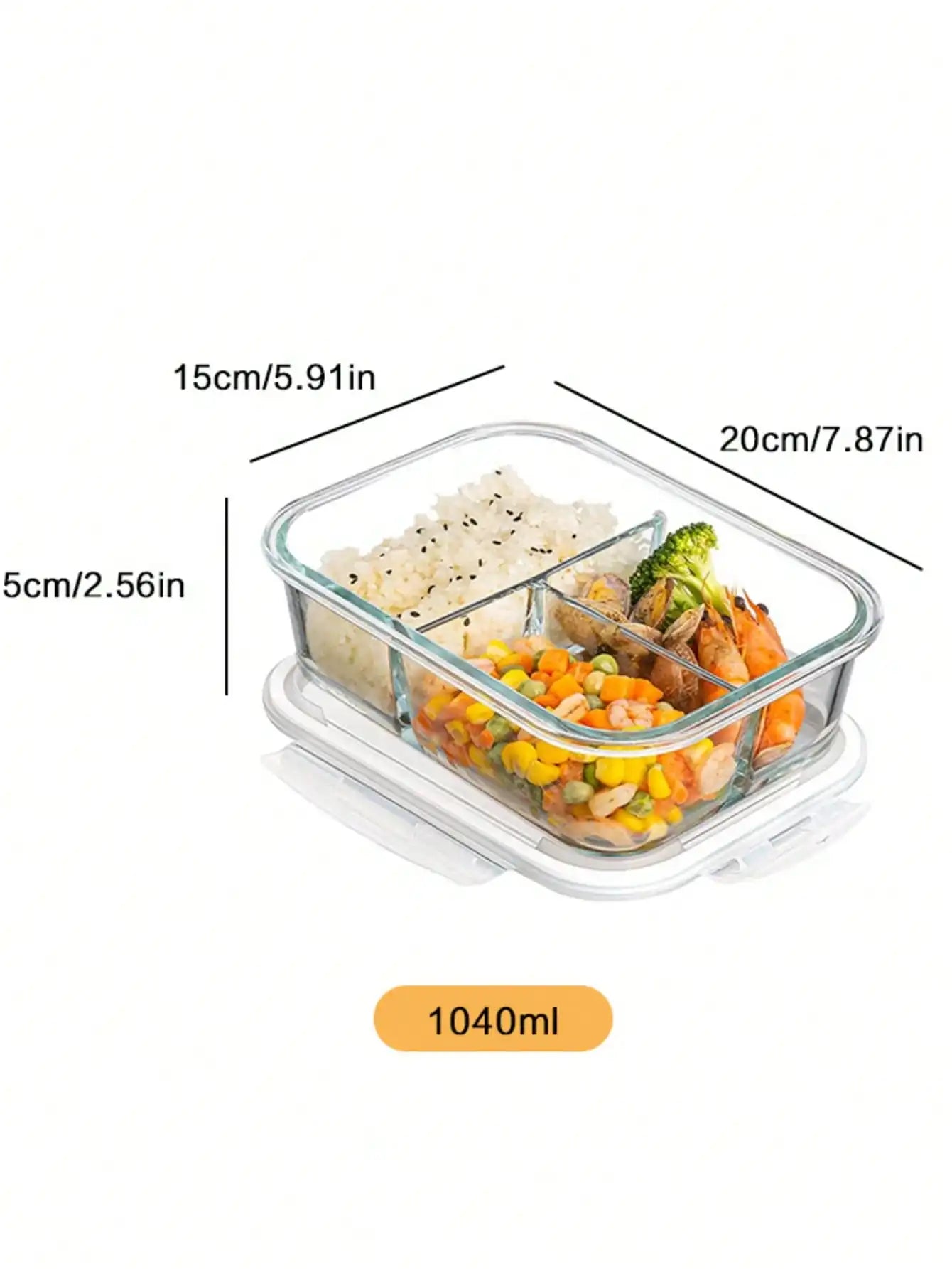 Glass Meal Prep Containers with Lids — Fridge & Dishwasher Safe