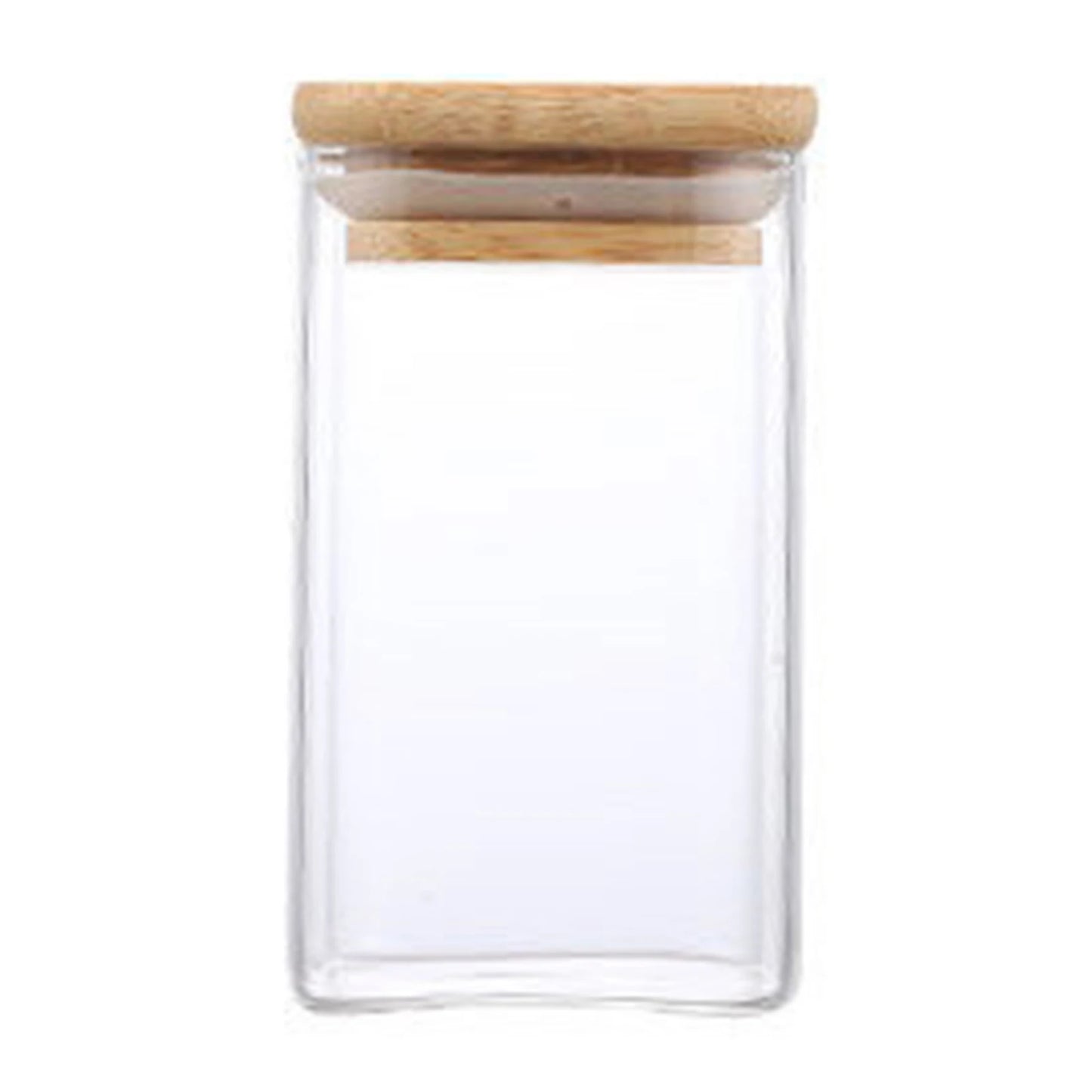 Airtight Glass Storage Jar with Wooden Lid
