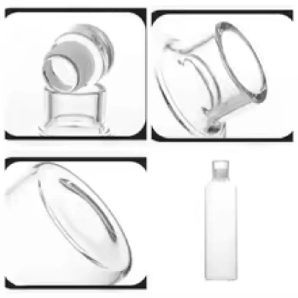 Reusable Glass Water Bottle with Leak-Proof Lid