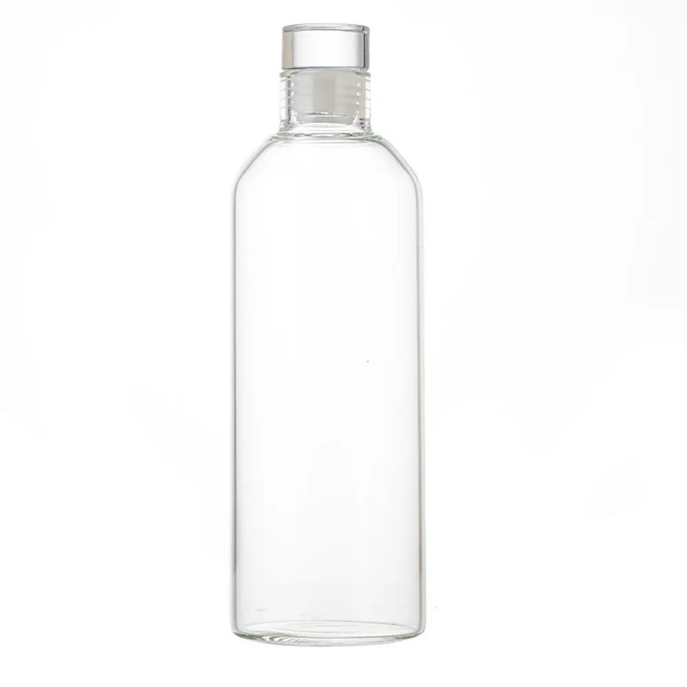 Reusable Glass Water Bottle with Leak-Proof Lid