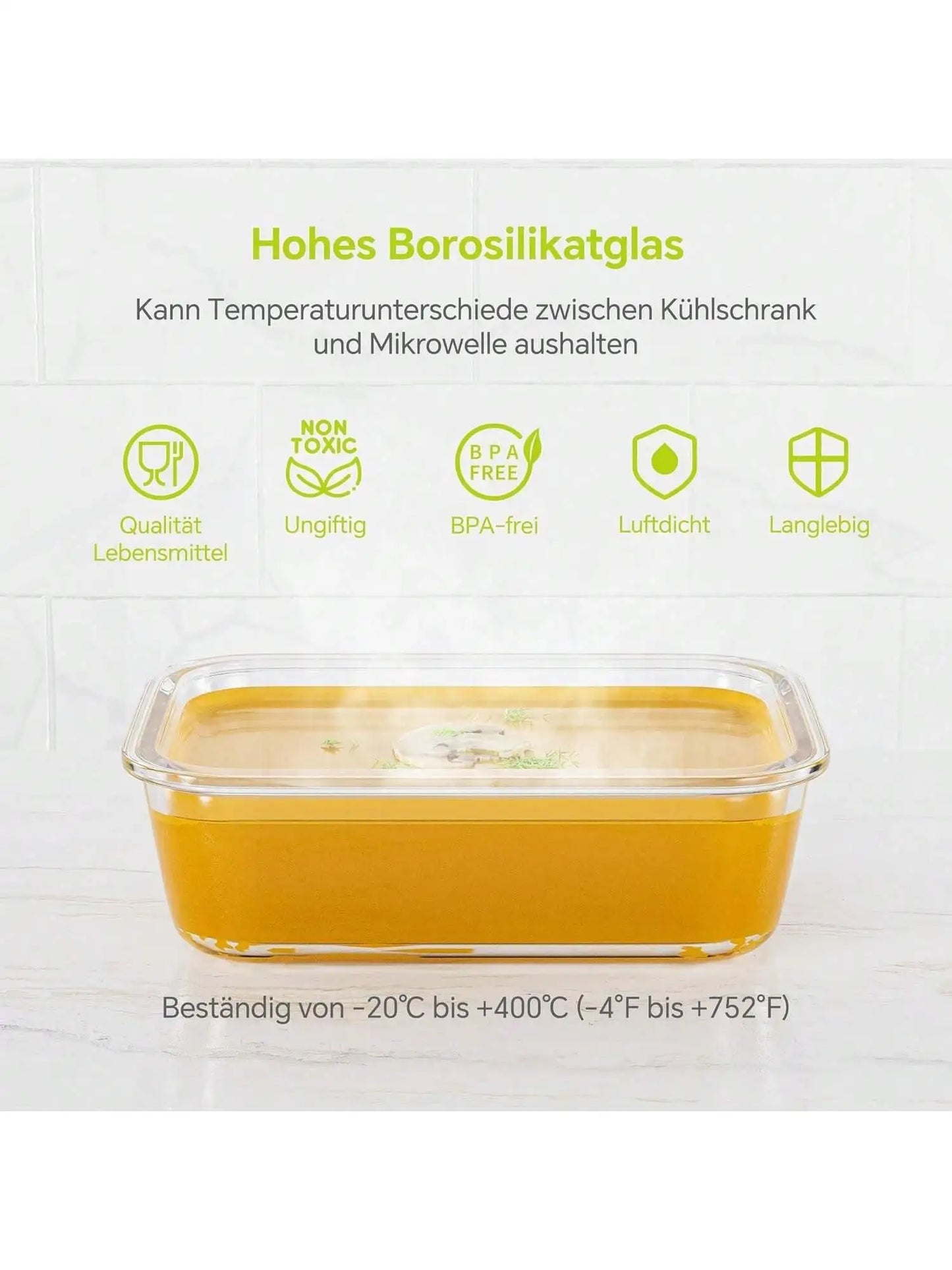 Glass Meal Prep Containers with Lids — Fridge & Dishwasher Safe