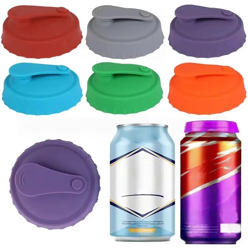 Reusable Silicone Can & Cup Lids (6 Pack) — Airtight Fresh Seals