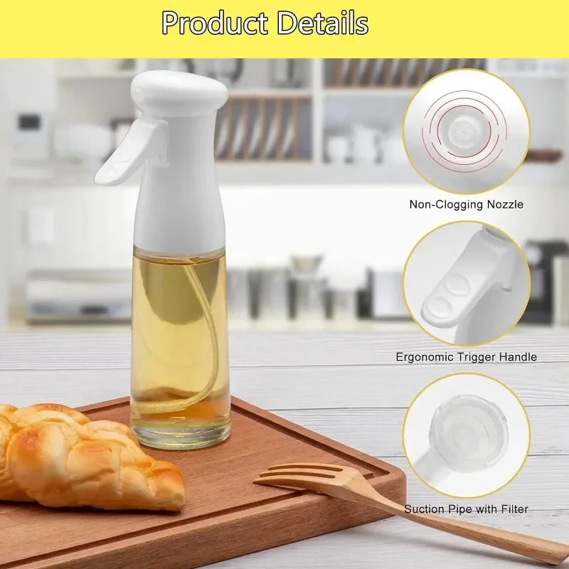 Oil Spray Bottle — Fine-Mist Dispenser for Cooking, Salads &amp; BBQ