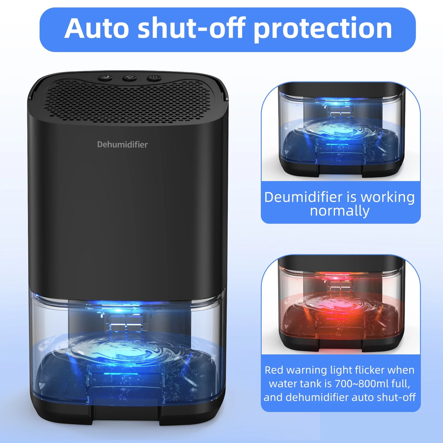 Portable 1L Dehumidifier — Quiet & Energy-Efficient