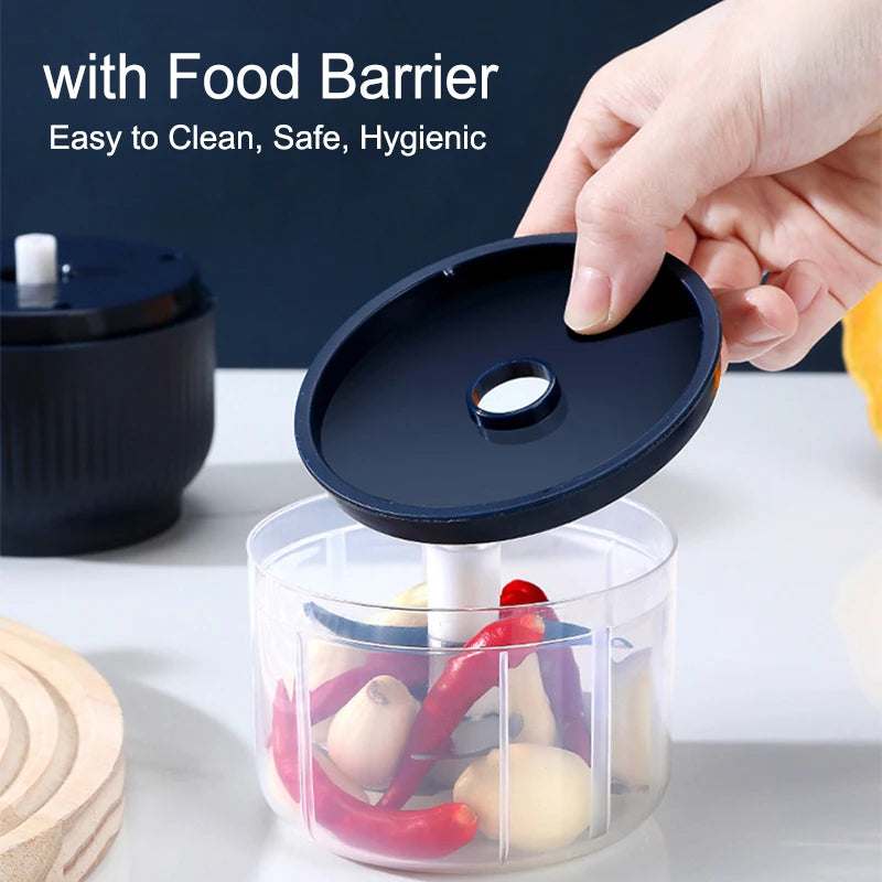 Mini Electric Food Chopper — USB Rechargeable Garlic &amp; Veg Crusher