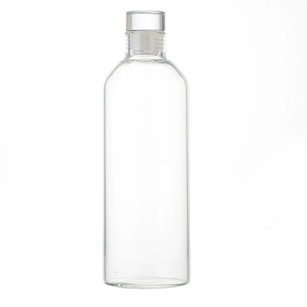 Reusable Glass Water Bottle with Leak-Proof Lid
