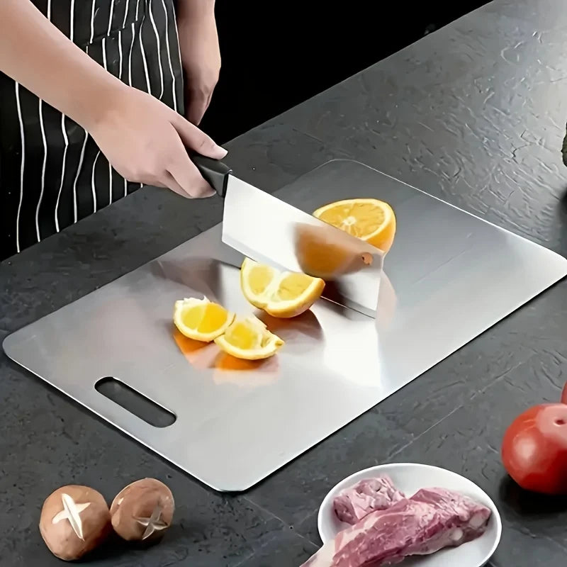 Stainless Steel Cutting Board Set (2pc) — BPA-Free & Rust-Proof