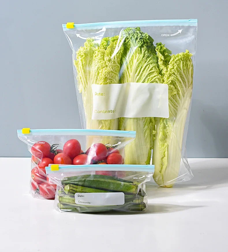 Reusable Food Storage Bags with Zip Lock — Leak-Proof & Food-Grade