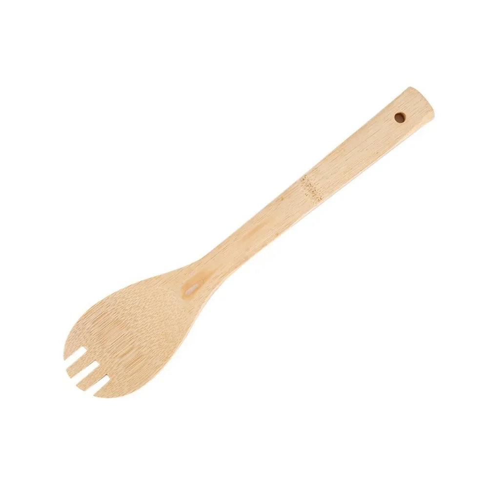 Bamboo Cooking Utensil Set — 3 Piece, Non-Stick Safe