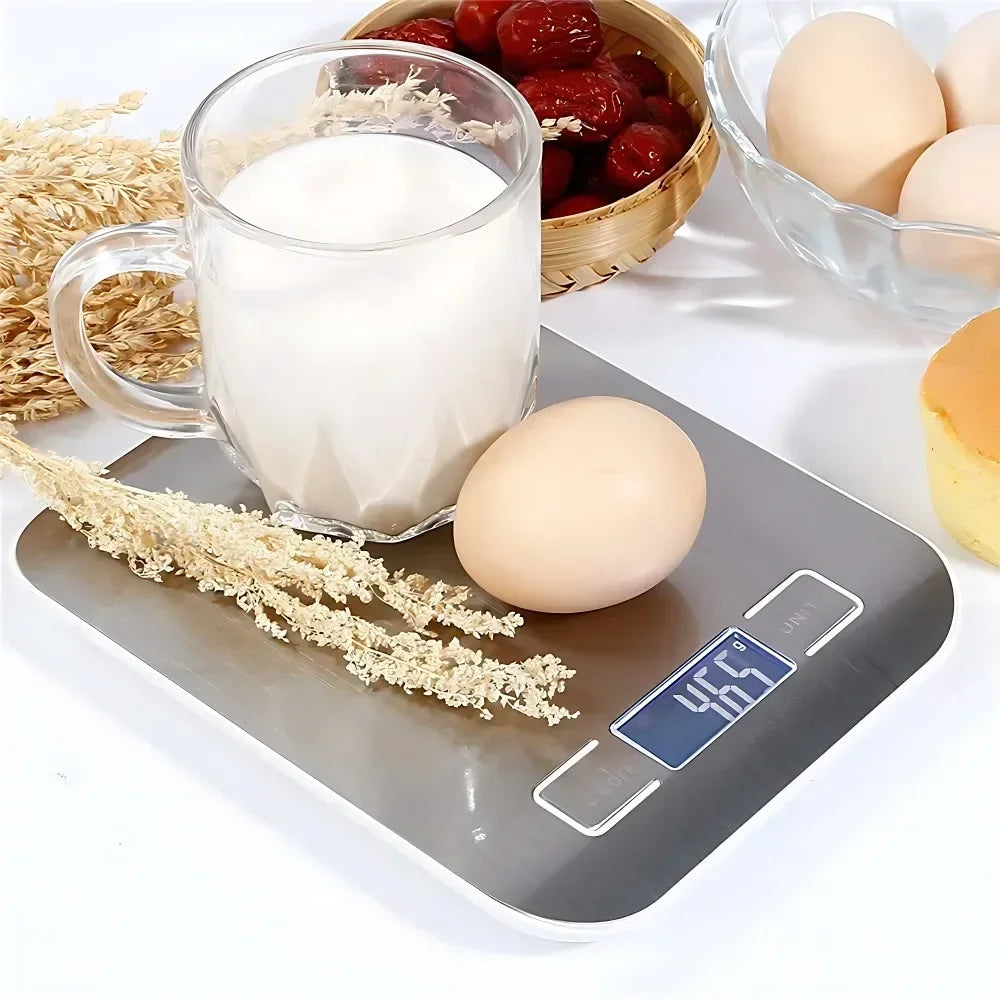 Stainless Steel Digital Kitchen Scale — 5kg Capacity, 1g Precision