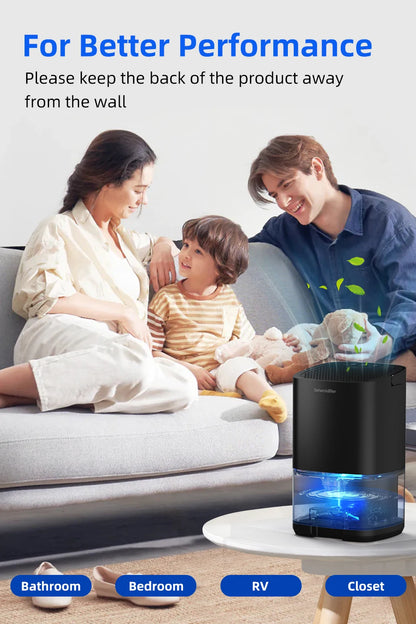 Portable 1L Dehumidifier — Quiet & Energy-Efficient