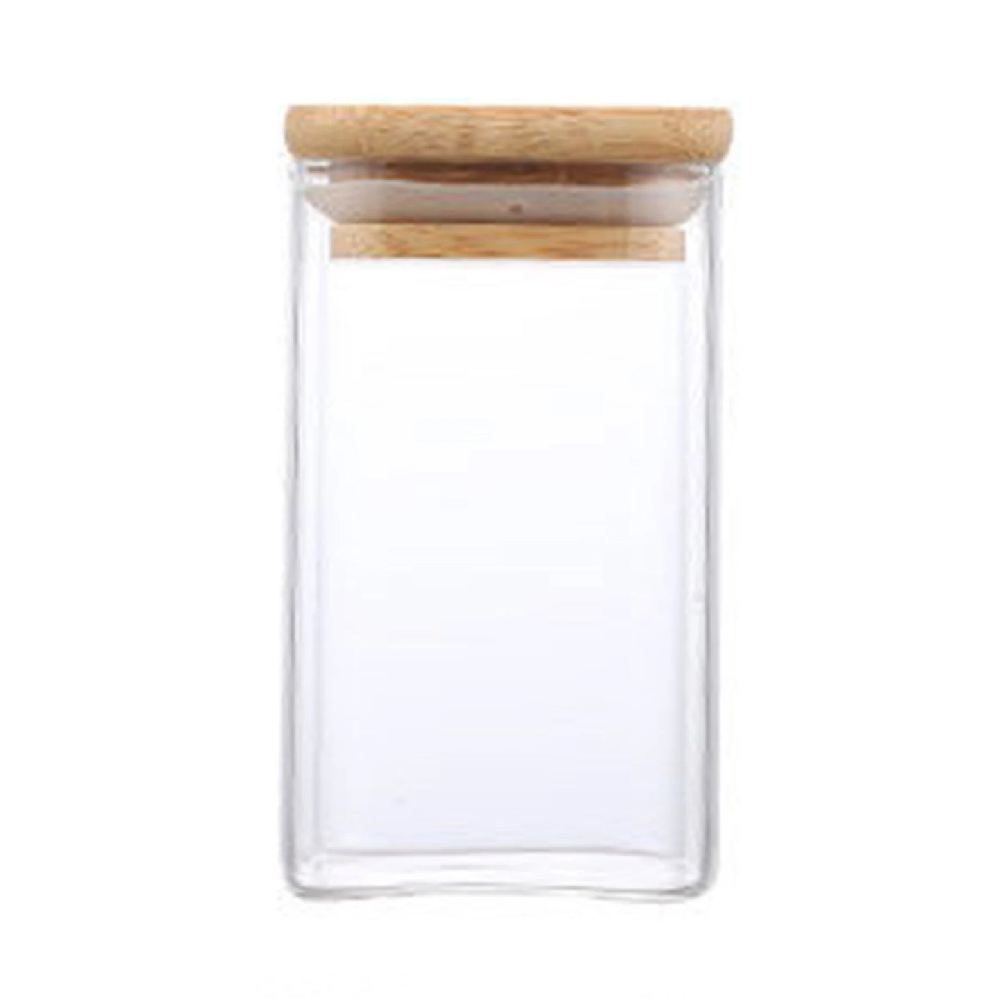 Airtight Glass Storage Jar with Wooden Lid