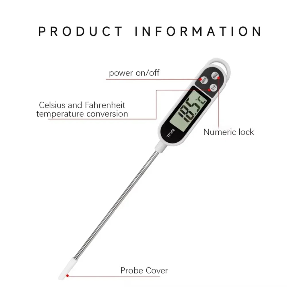 Digital Kitchen Thermometer — Instant-Read Food Probe